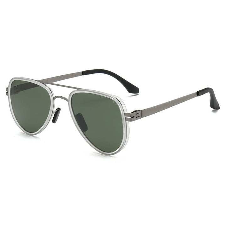 Dame Aviator-solbriller med robust metallramme og polariserte linser Skanto