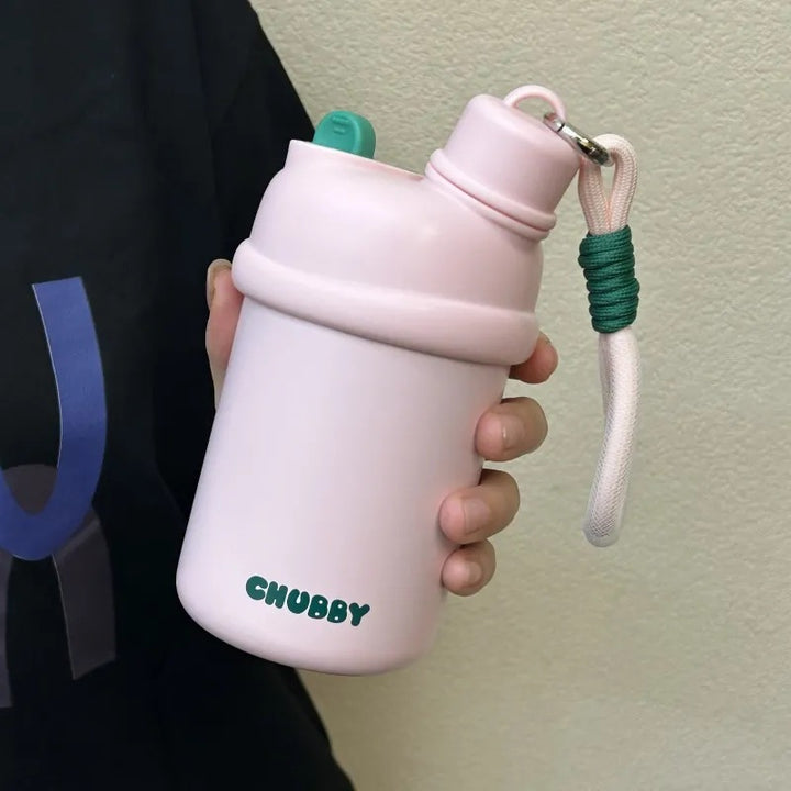 Damen Sportliche Wasserflasche mit praktischem Trageband Skanto