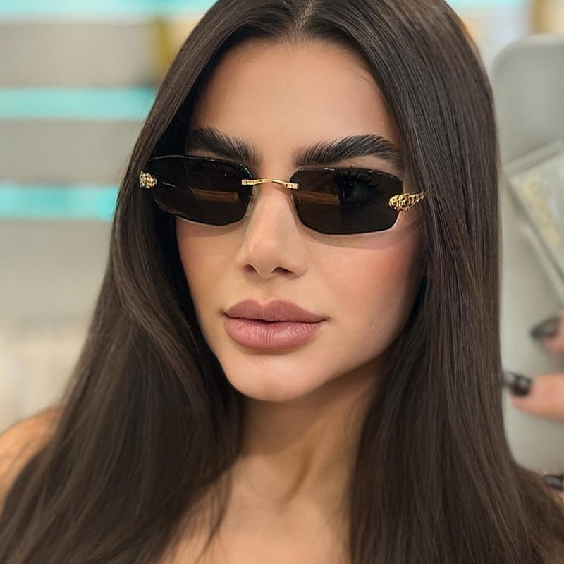 Women's Elegant Half-Rim Sunglasses Skanto