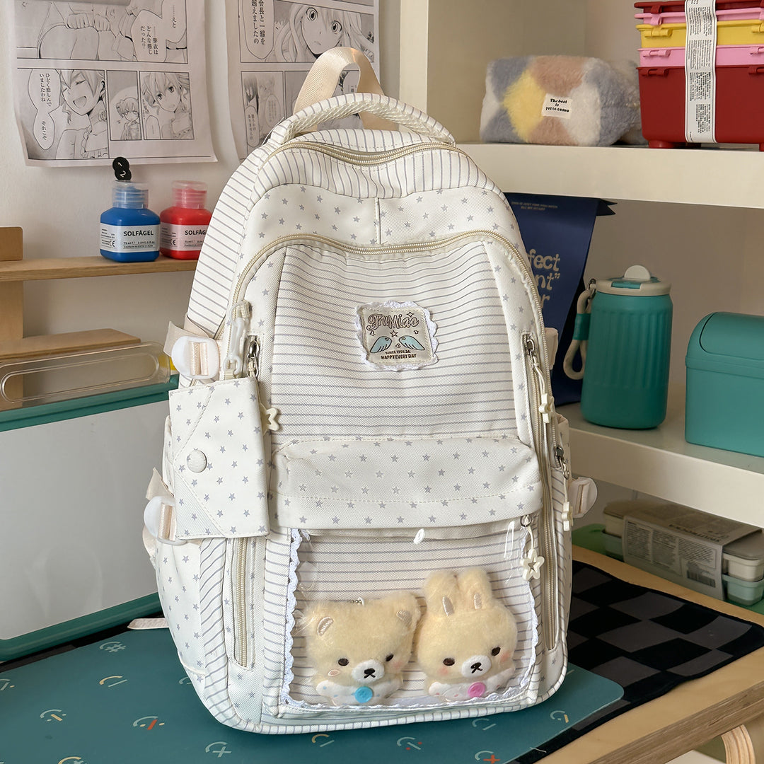 Funksjonell Multi-Lommet Leker Oppbevaring Skole Ryggsekk Bag