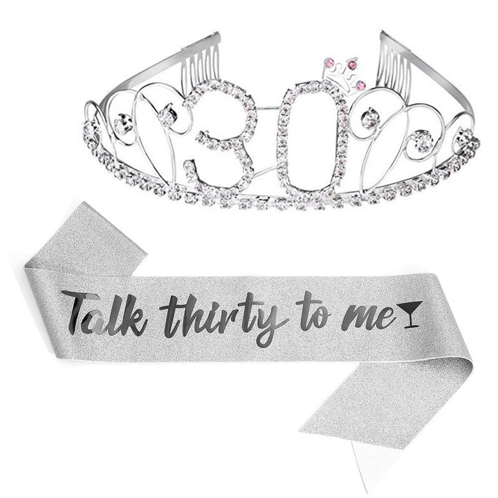 Dame Glitrende Tiara med festlig "50 & Fabulous"-design Skanto
