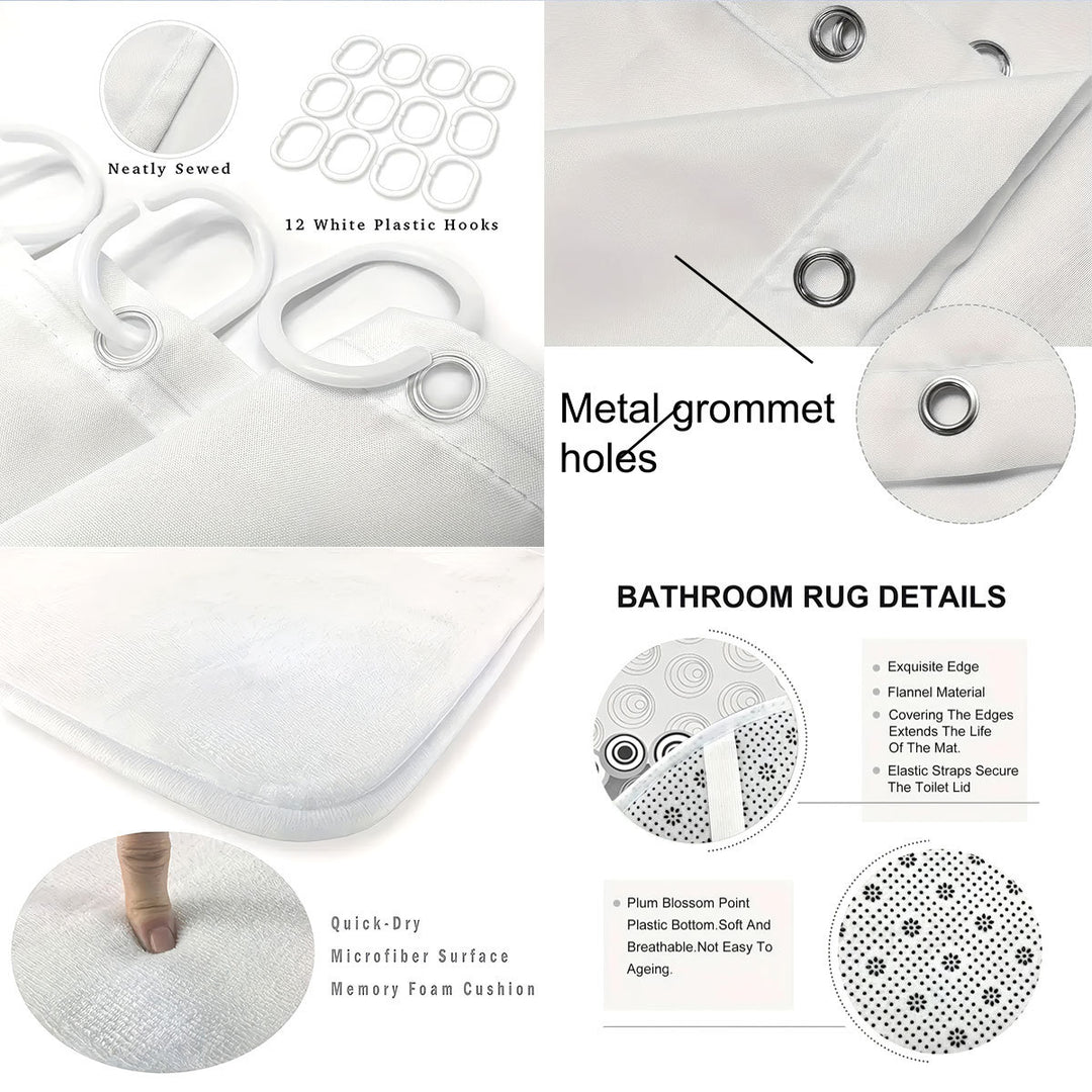 Abstrakt design brann-delt digitalt baderomsett Skanto