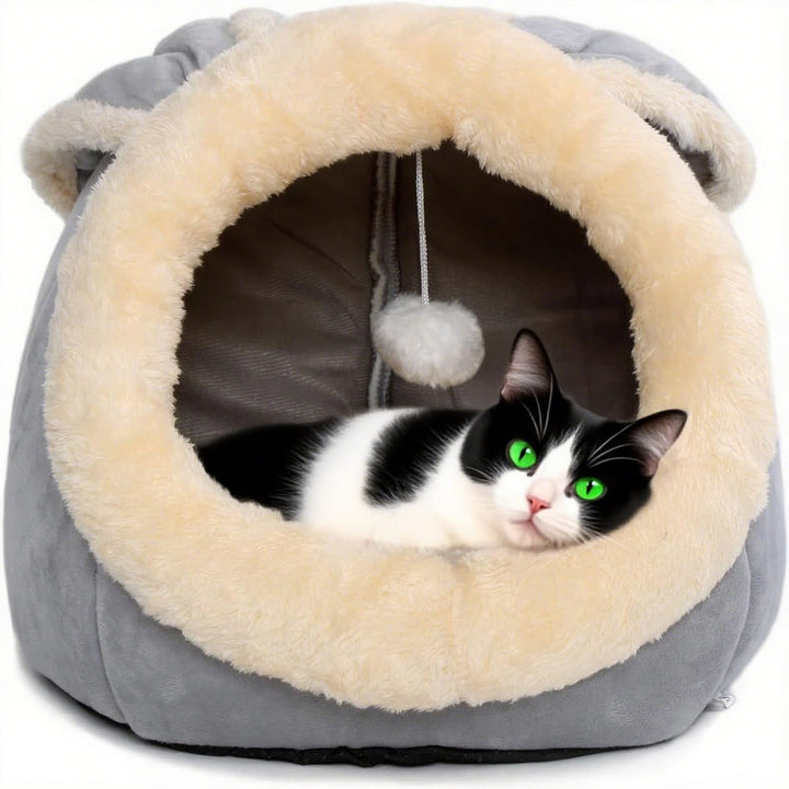 Kosefyldig Plush Katt Skjulested Hundeseng