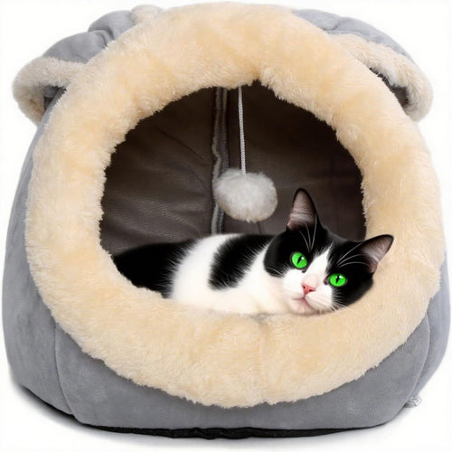 Kosefyldig Plush Katt Skjulested Hundeseng