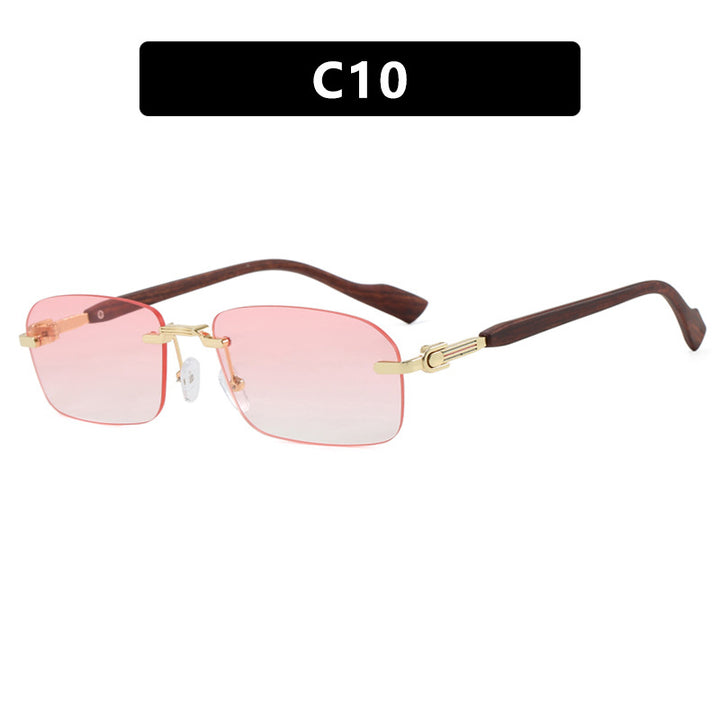 Women's sunglasses with elegant metal frame and stylish wood details Skanto