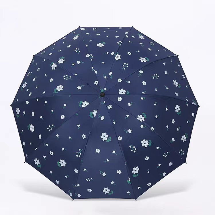 Dame paraply med blomsterdesign Skanto