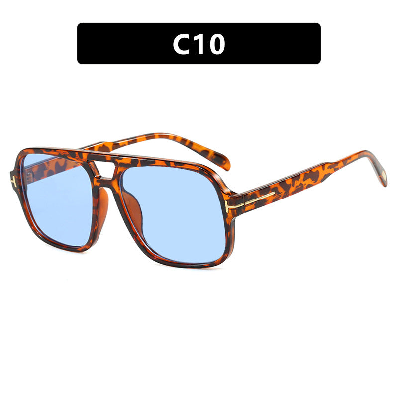 Women's trendy square frame sunglasses with polarized yellow lenses Skanto