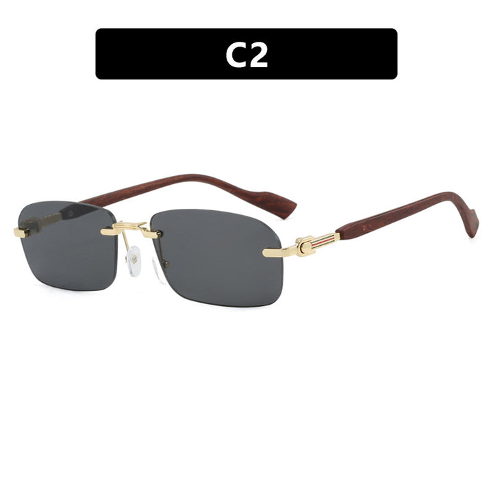 Women's sunglasses with elegant metal frame and stylish wood details Skanto