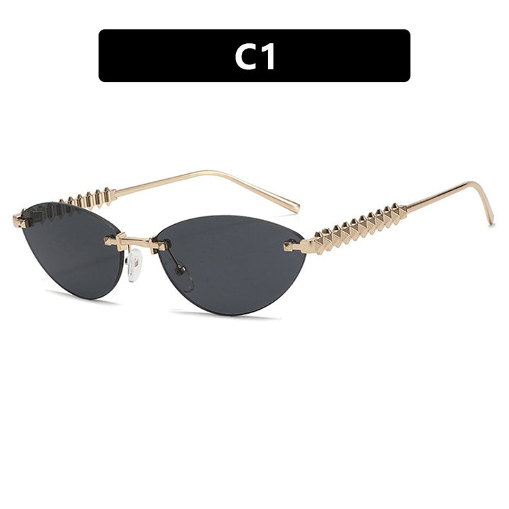 Women's sunglasses in modern, geometric design with stylish metal frame and UV protection Skanto