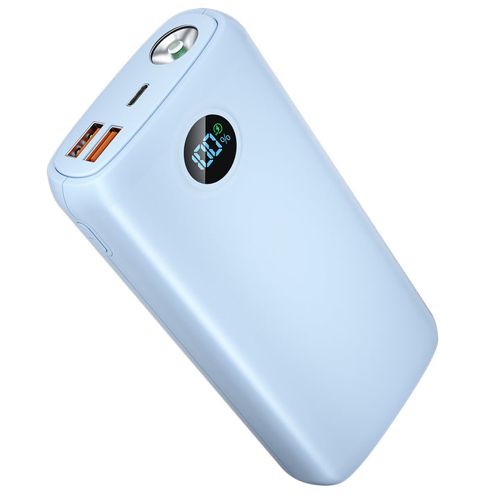 Powerbank med integrert LED-lommelykt og digital skjerm Skanto