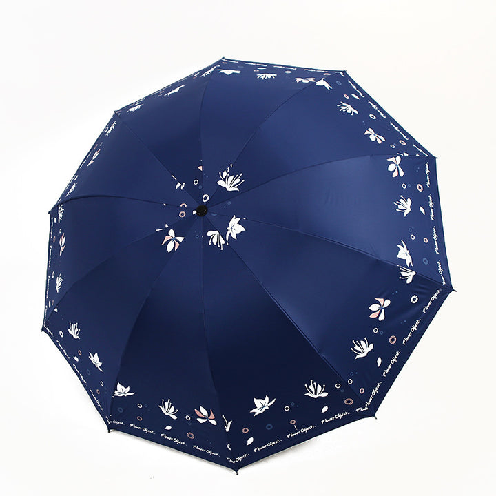 Kvinne elegant paraply med blomstertrykk design Skanto