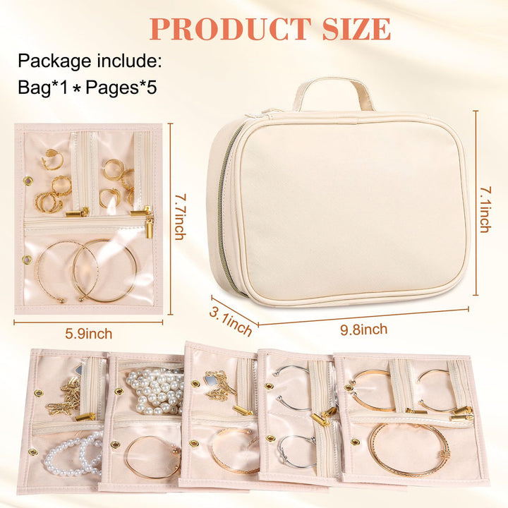 Kvinnelig elegant smykkorganisator med transparente rom Skanto