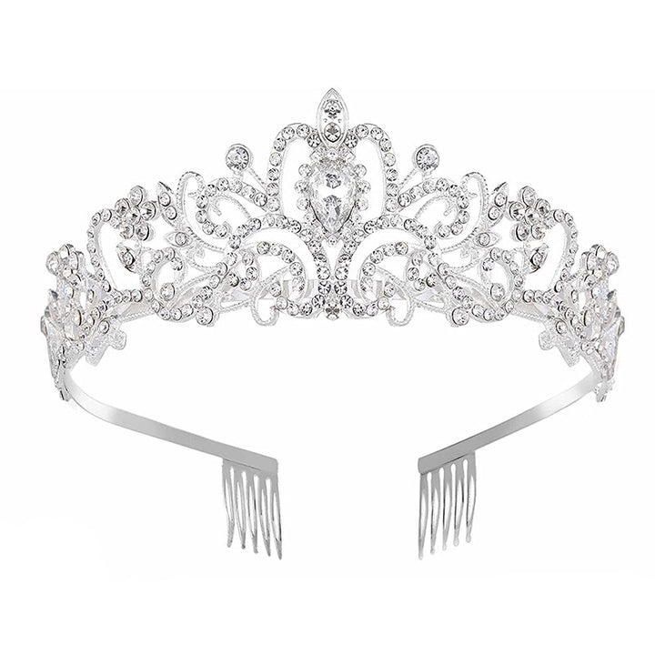 Damer Glitrende Krystall-Tiara med filigran design Skanto