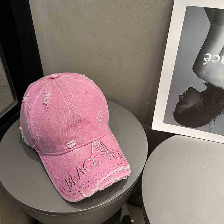 Kvinne Slitt Denim Baseball Caps Skanto 1784188369