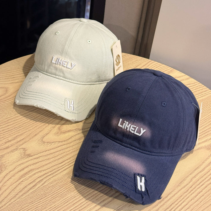 Kvinne Slitt Brodert Baseball Caps Skanto