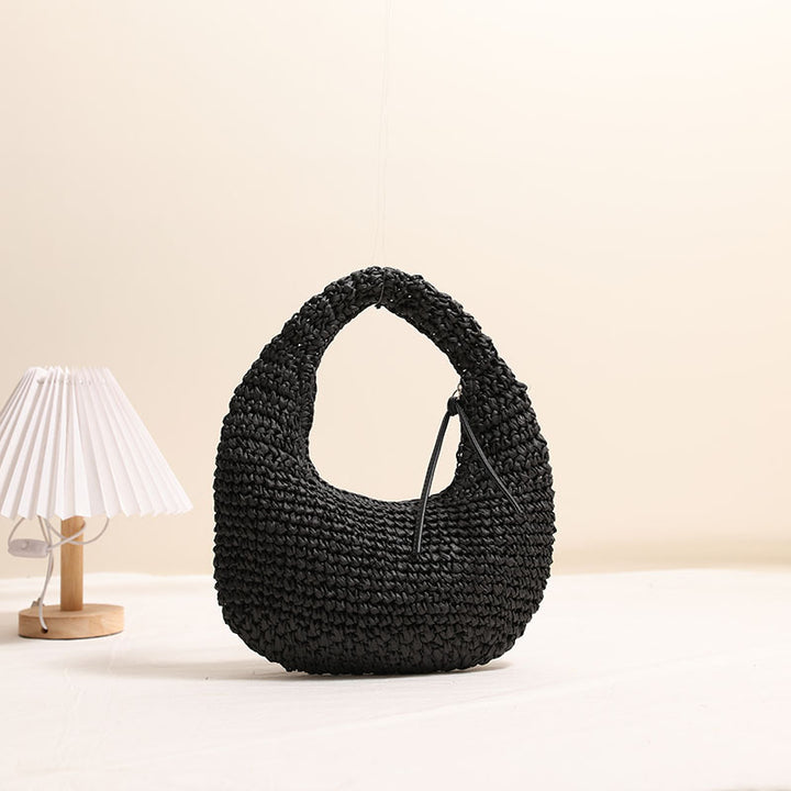 Handmade basket bag in modern hobo style Skanto