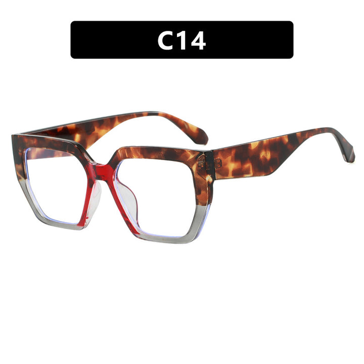 Women's geometric glasses in fashionable tortoise pattern Skanto