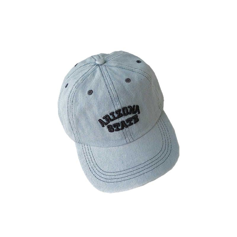 Unisex Vintage-Inspirert Brodert Denim Caps Skanto