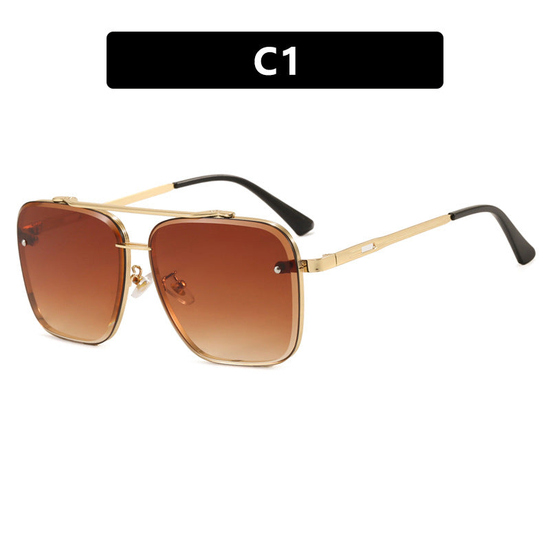 Women's square sunglasses with protective lenses and modern metal frame Skanto