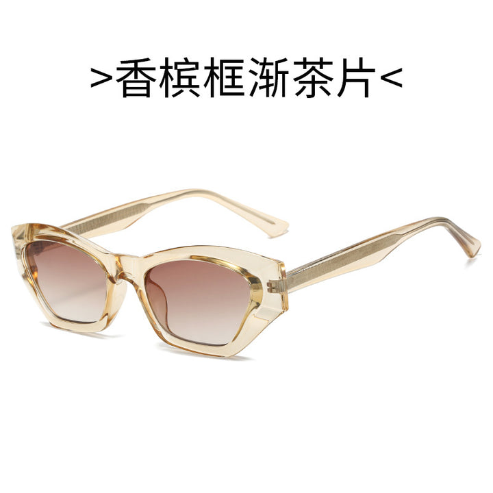 Damer Cat Eye solbriller med moderne transparente detaljer Skanto