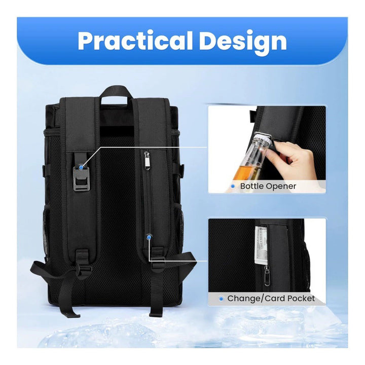 Unisex Insulated Picnic Backpack with Bottle Holders and Front Organizer Pocket Skanto