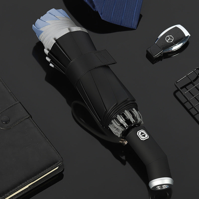 Damer kompakt og innovativ dobbel-trigger-regnparaply Skanto