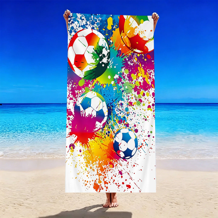 Fotballmotiv strandhåndkle Skanto