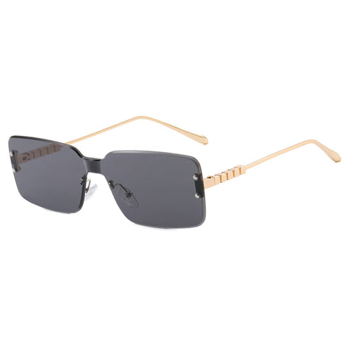 Women's modern rectangular sunglasses with stylish metal frame Skanto