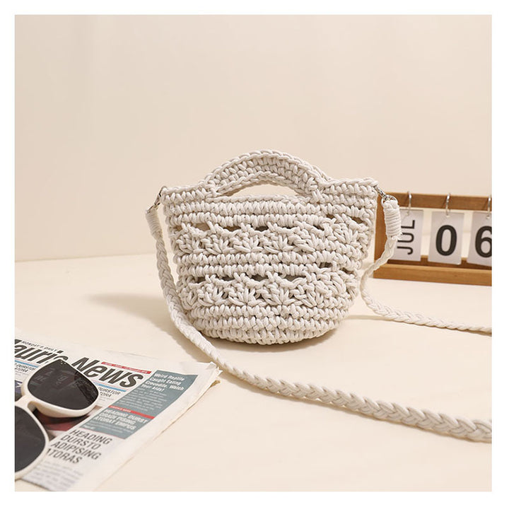 Playful macrame handbag with textured surface Skanto