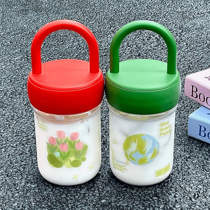 Damen umweltfreundliche Trinkflasche mit praktischem Tragegriff Skanto