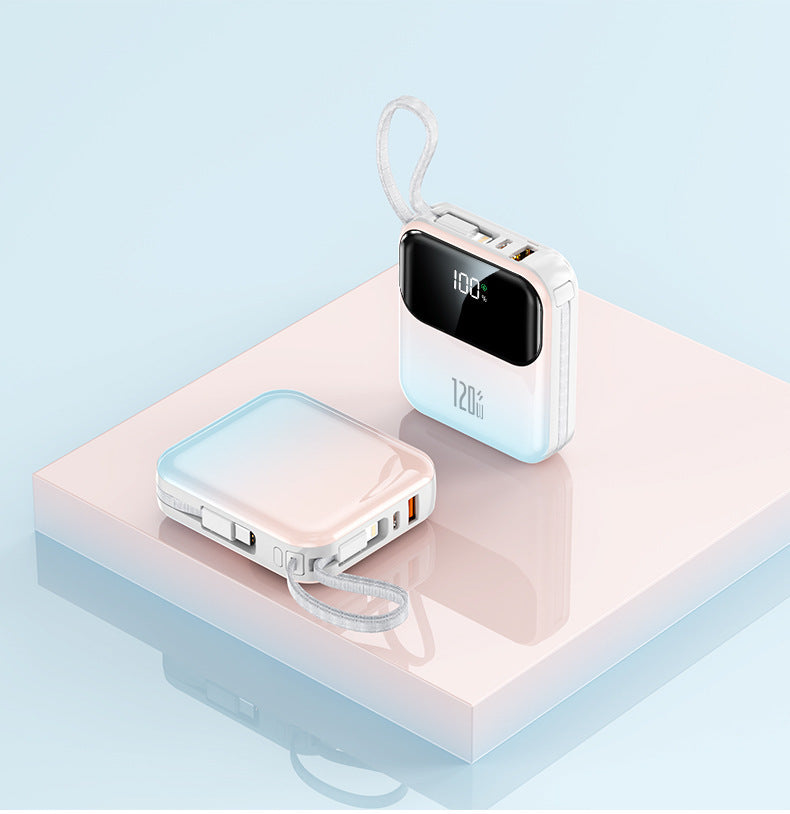 Kompakt powerbank med digital skjerm og hurtigladefunksjon Skanto