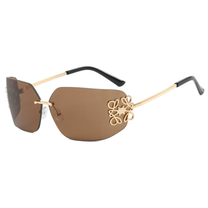 Women's extravagantly designed sunglasses with elegant decorations Skanto
