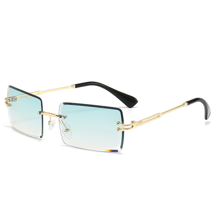 Dame moteriktig rektangulær solbrille med gradientlinser Skanto