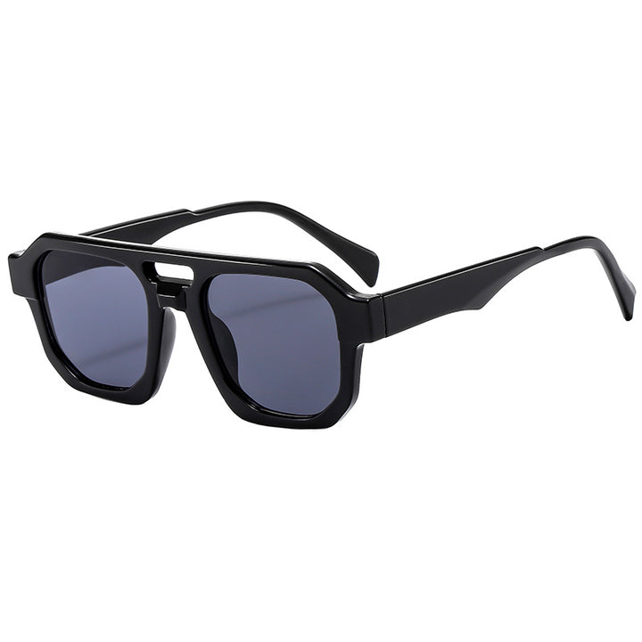 Dame eksklusiv polygonal solbrille med luksuriøst skjoldpadde-mønster Skanto