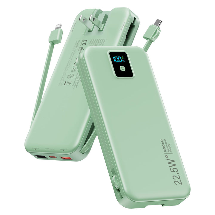 Powerbank med digitalt LCD-display og integrert lader Skanto