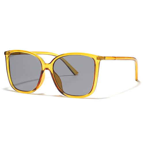 Dame cat-eye solbrille med luksuriøs transparent ramme og UV-beskyttelse Skanto