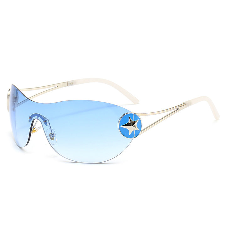 Dame Motebar Solbrille med gjennomsiktig design og stilige detaljer Skanto