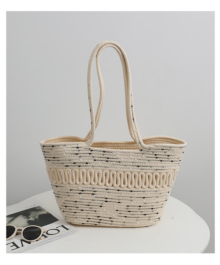 Elegant Handmade Beach Bag with Fine Weave Pattern Skanto