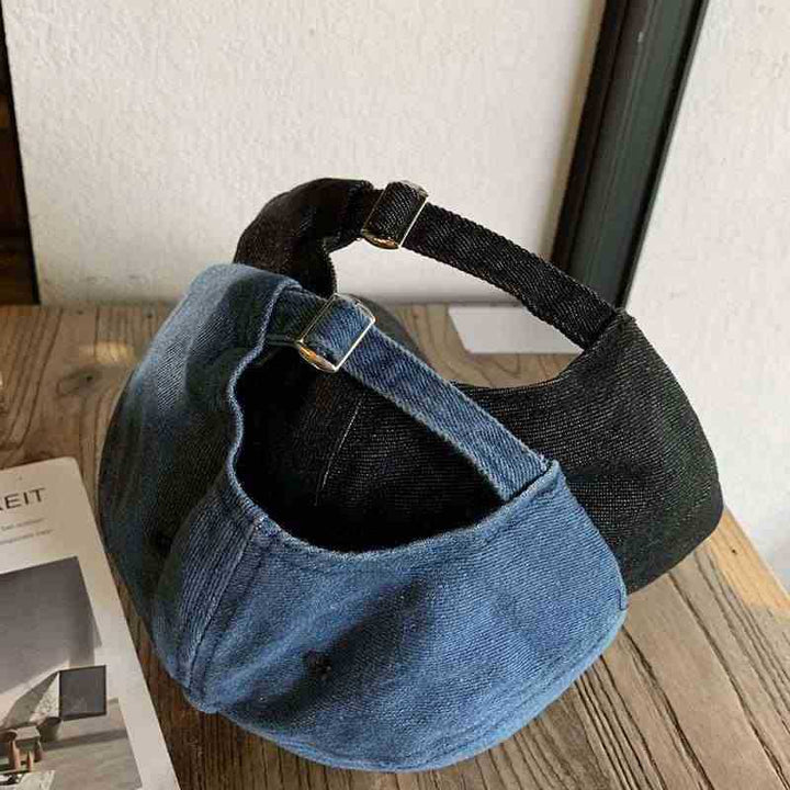 Unisex Vintage-Inspirert Brodert Denim Caps Skanto