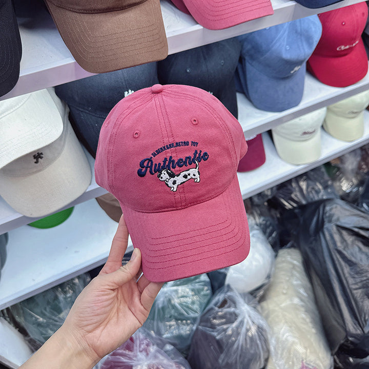 Kvinnebroderte kuemønster baseball cap Skanto
