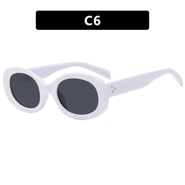 Women's Fashionable Sunglasses in Elegant Oval Design with Robust Frame Skanto