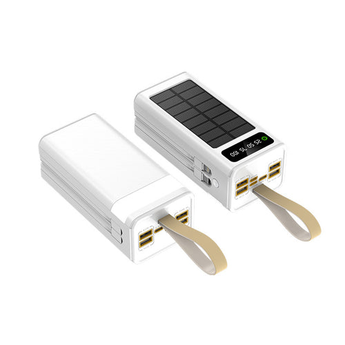 Solar-Powerbank med integrerte ladeporter og digital skjerm Skanto