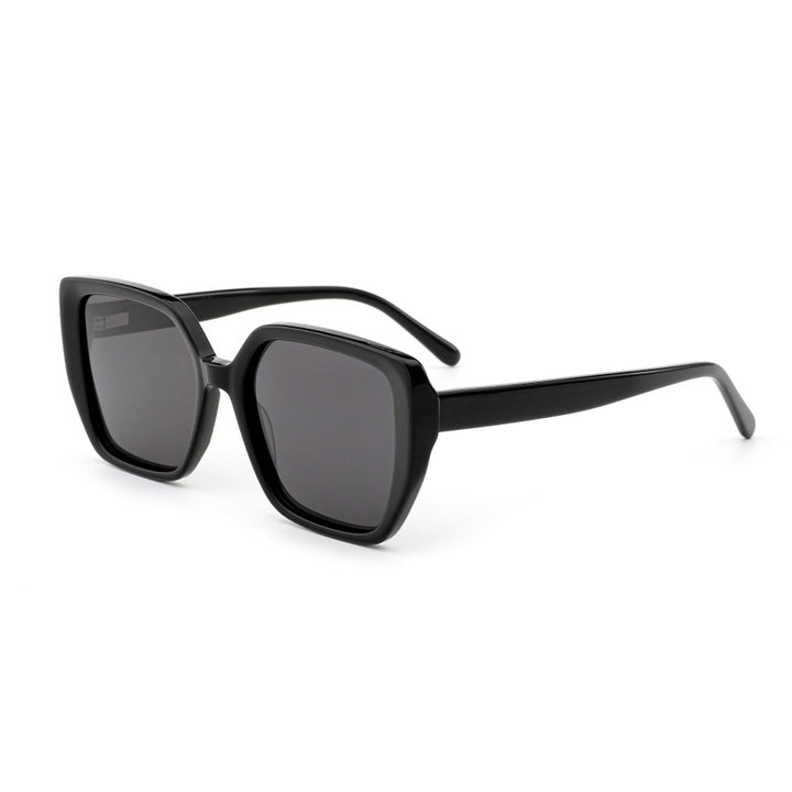 Dame stor firkantet solbrille med innovativ ramme og polarisert glass Skanto