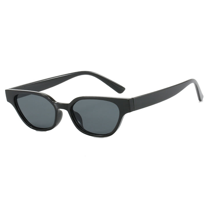 Women's Fashionable Sunglasses with Curved Frame and Brown Lenses Skanto