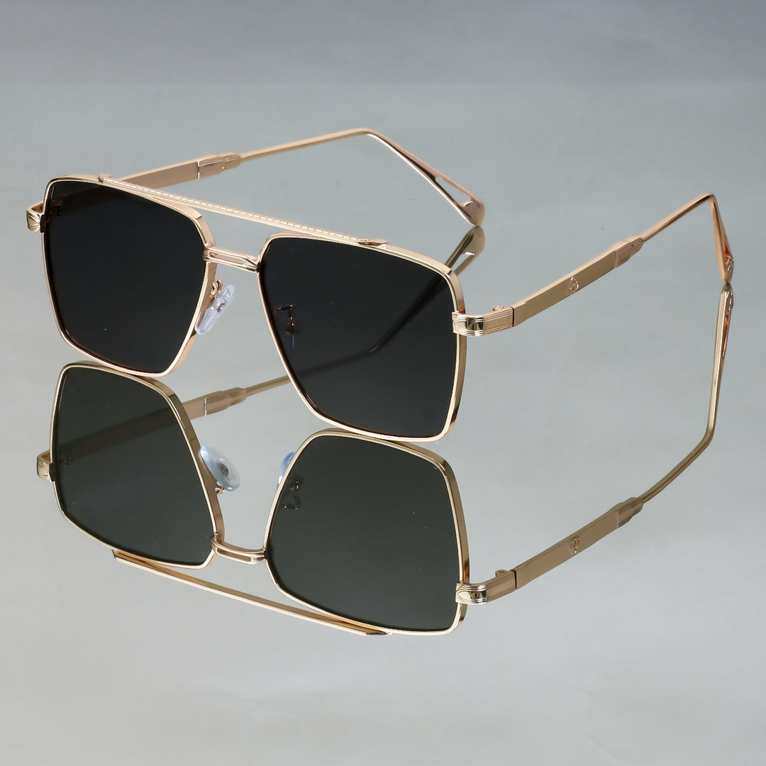 Dame oversized solbriller med elegant metallramme Skanto