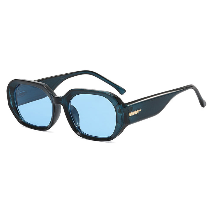 Dame moteriktig geometrisk solbrille med robust design Skanto
