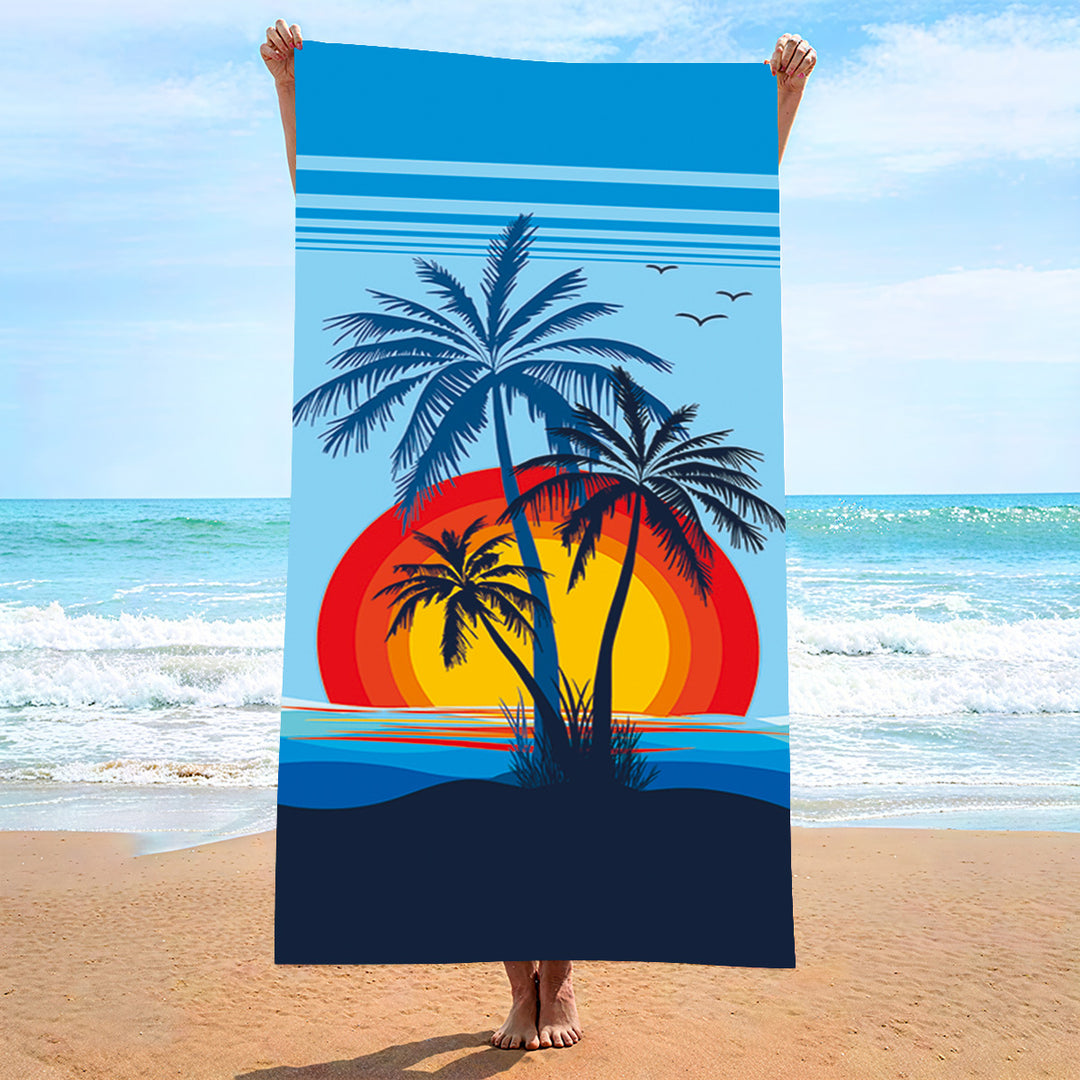 Ladies beach towel with maritime stripe pattern Skanto