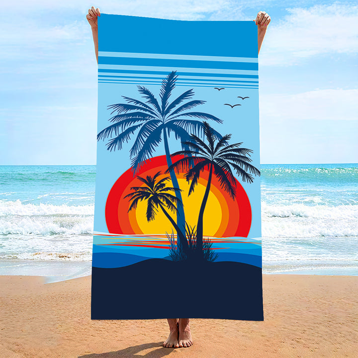 Ladies beach towel with maritime stripe pattern Skanto