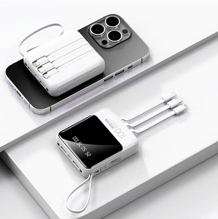Powerbank med multifunksjonell ladekabel Skanto
