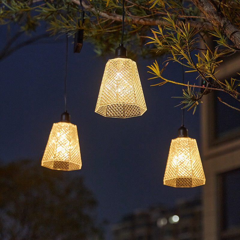 Krystallmønstret solpendellampe USB-oppladbar LED Skanto